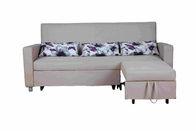 Poggiapiedi regolabile del cotone della casa di sofà del convertibile grigio del letto con la tasca laterale