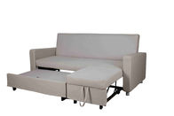 Poggiapiedi regolabile del cotone della casa di sofà del convertibile grigio del letto con la tasca laterale
