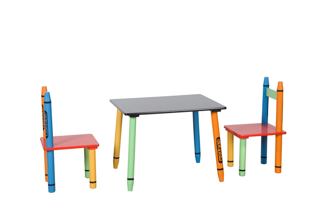 Tabella di tema del pastello di legno dei bambini ed insieme della sedia, facile da assemblare
