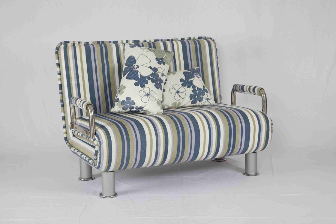 bordi arrotondati domestici moderni del letto di sofà 30KG con il blu ed il bianco del bracciolo delle gambe di Chrome