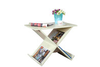 Tabelle occasionale di legno laterali del caffè X - stoccaggio della rivista di forma per lettura domestica
