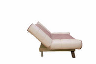 Sofà sezionale della traversina di Brown Flodable, letto di sofà di 3 Seater con lo schienale regolabile
